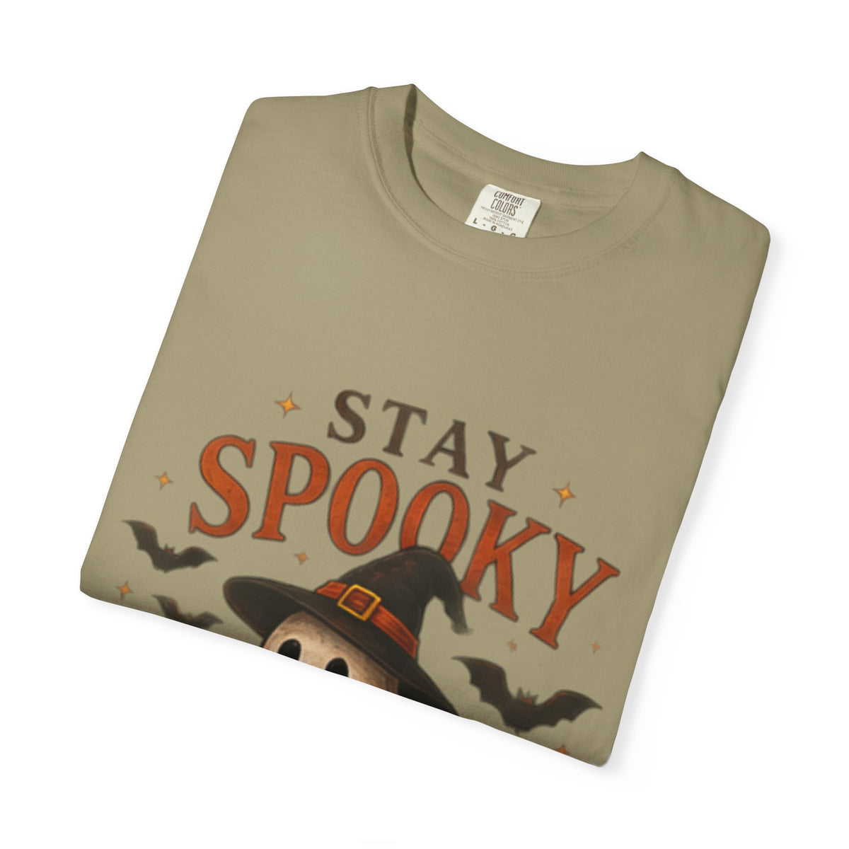 Stay Spooky T‑Shirt — Cute Ghost, Black Cat & Pumpkin Halloween Tee