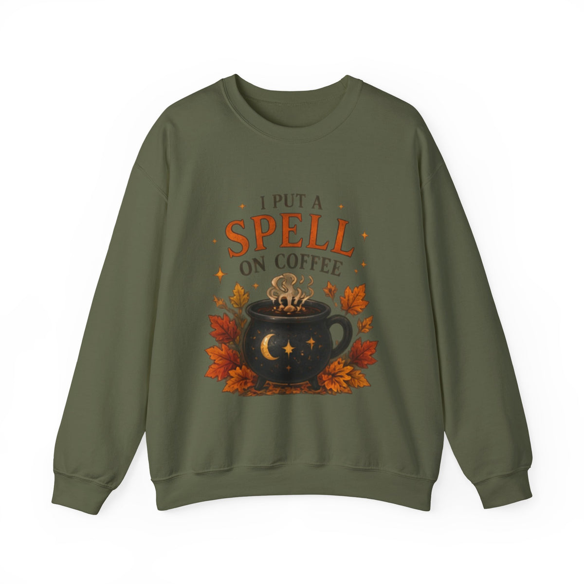 I Put a Spell on Coffee Sweatshirt — Witchy Fall Crewneck for Coffee Lovers