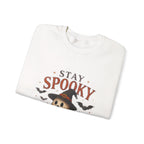 Stay Spooky Sweatshirt — Cute Ghost & Black Cat Halloween Crewneck