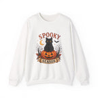 Spooky Season Sweatshirt, Black Cat Pumpkin Halloween Crewneck, Cute Halloween Sweatshirt, Fall Cat Sweater