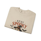 Stay Spooky Sweatshirt — Cute Ghost & Black Cat Halloween Crewneck