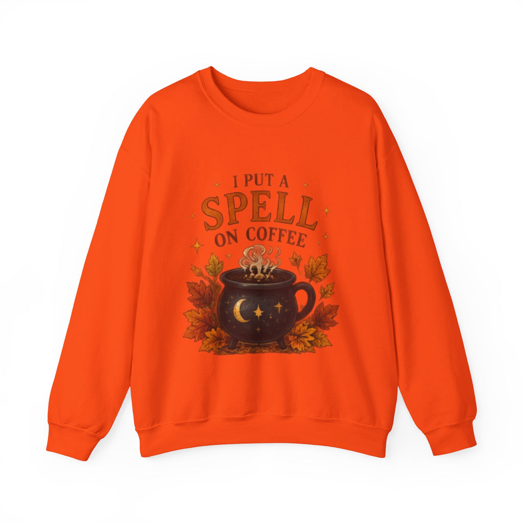 I Put a Spell on Coffee Sweatshirt — Witchy Fall Crewneck for Coffee Lovers