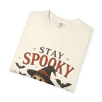 Stay Spooky T‑Shirt — Cute Ghost, Black Cat & Pumpkin Halloween Tee