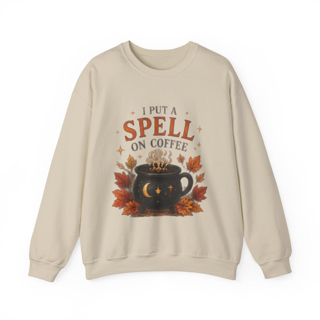 I Put a Spell on Coffee Sweatshirt — Witchy Fall Crewneck for Coffee Lovers