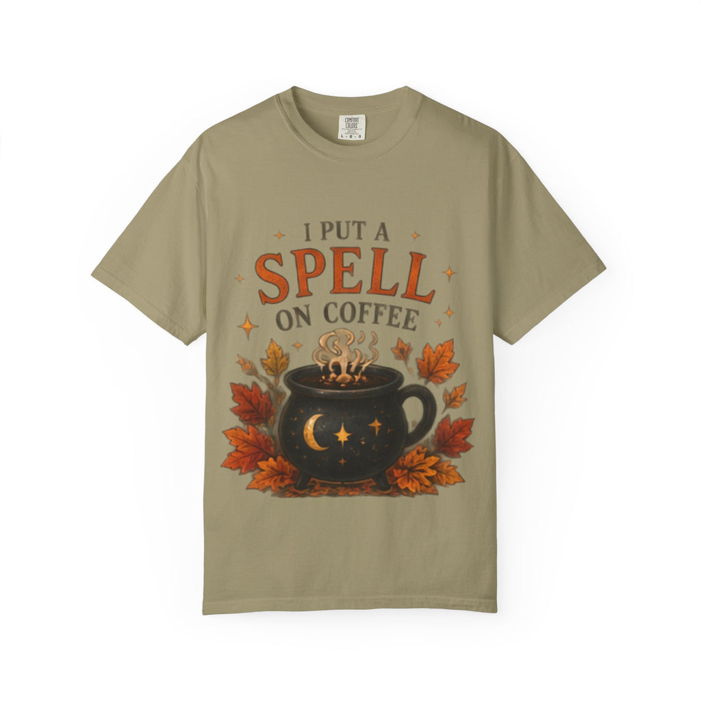 I Put a Spell on Coffee T-Shirt, Witchy Coffee Shirt, Autumn Coffee Tee, Halloween Coffee Lover Shirt