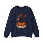Spooky Season Sweatshirt, Black Cat Pumpkin Halloween Crewneck, Cute Halloween Sweatshirt, Fall Cat Sweater