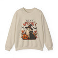 Stay Spooky Sweatshirt — Cute Ghost & Black Cat Halloween Crewneck