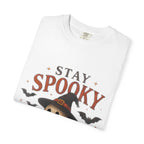 Stay Spooky T‑Shirt — Cute Ghost, Black Cat & Pumpkin Halloween Tee