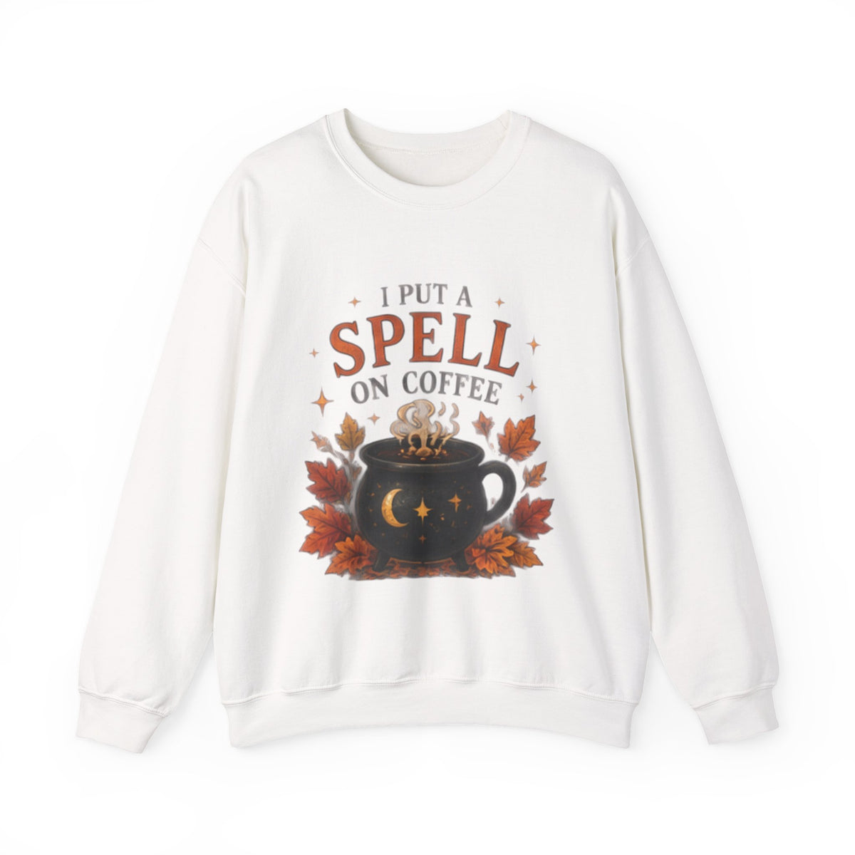 I Put a Spell on Coffee Sweatshirt — Witchy Fall Crewneck for Coffee Lovers