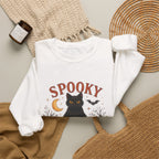 Spooky Season Sweatshirt, Black Cat Pumpkin Halloween Crewneck, Cute Halloween Sweatshirt, Fall Cat Sweater