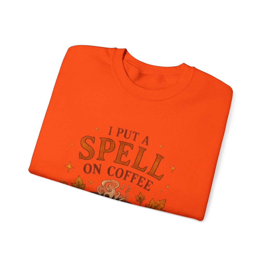 I Put a Spell on Coffee Sweatshirt — Witchy Fall Crewneck for Coffee Lovers