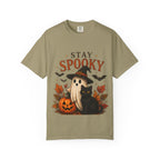 Stay Spooky T‑Shirt — Cute Ghost, Black Cat & Pumpkin Halloween Tee
