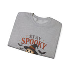 Stay Spooky Sweatshirt — Cute Ghost & Black Cat Halloween Crewneck