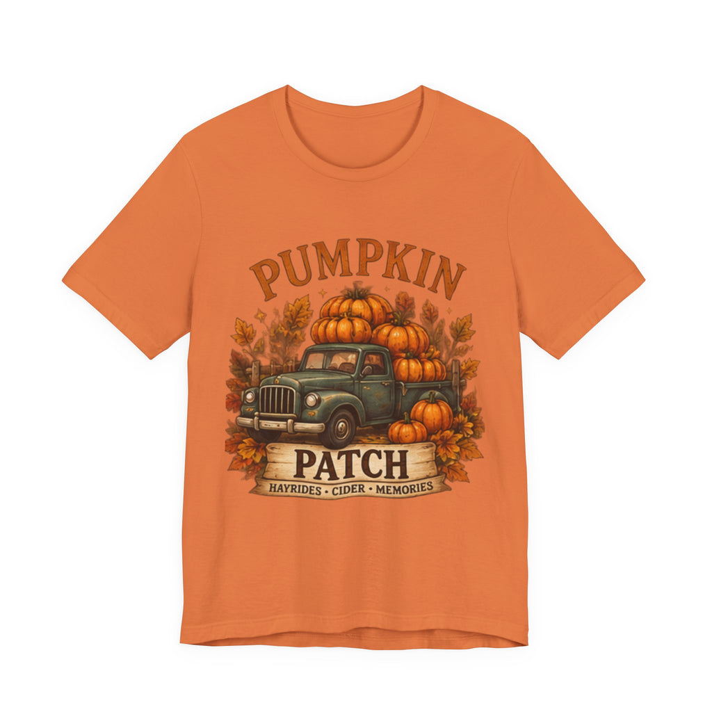 Pumpkin Patch Truck T-Shirt, Fall Autumn Tee, Hayrides Cider & Pumpkin Patch Shirt