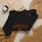Stay Spooky Sweatshirt — Cute Ghost & Black Cat Halloween Crewneck