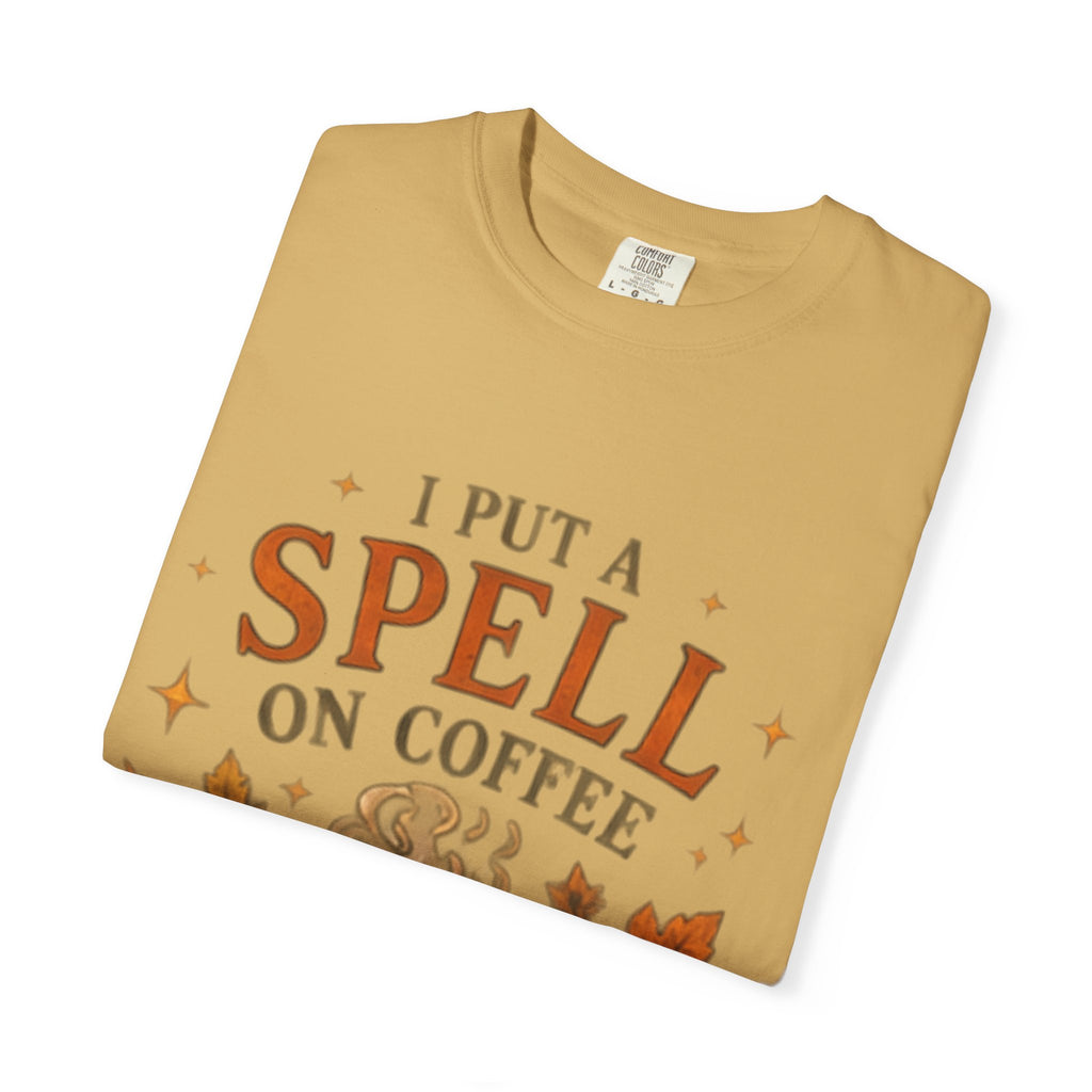 I Put a Spell on Coffee T-Shirt, Witchy Coffee Shirt, Autumn Coffee Tee, Halloween Coffee Lover Shirt