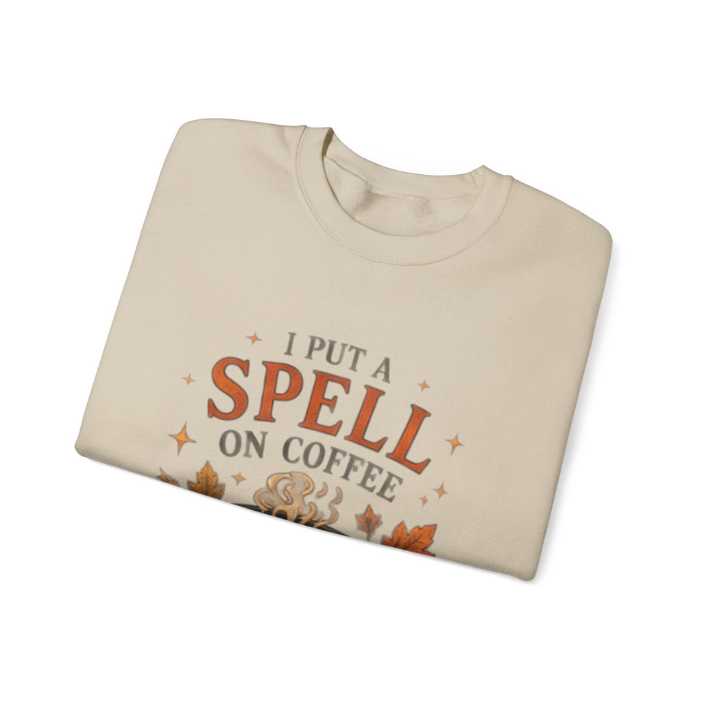I Put a Spell on Coffee Sweatshirt — Witchy Fall Crewneck for Coffee Lovers