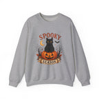 Spooky Season Sweatshirt, Black Cat Pumpkin Halloween Crewneck, Cute Halloween Sweatshirt, Fall Cat Sweater
